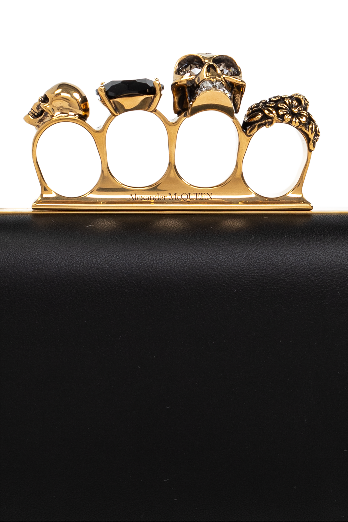 AlexanderMcQueen カモフラージュプリント ジップベルトバッグ Black 'Skull Four - Ring' Clutch Alexander McQueen